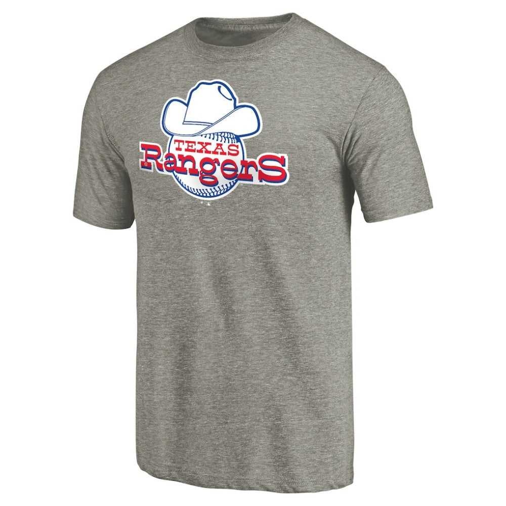 Texas Rangers Cooperstown Collection Forbes Tri-Blend T-Shirt - Ash T-shirts