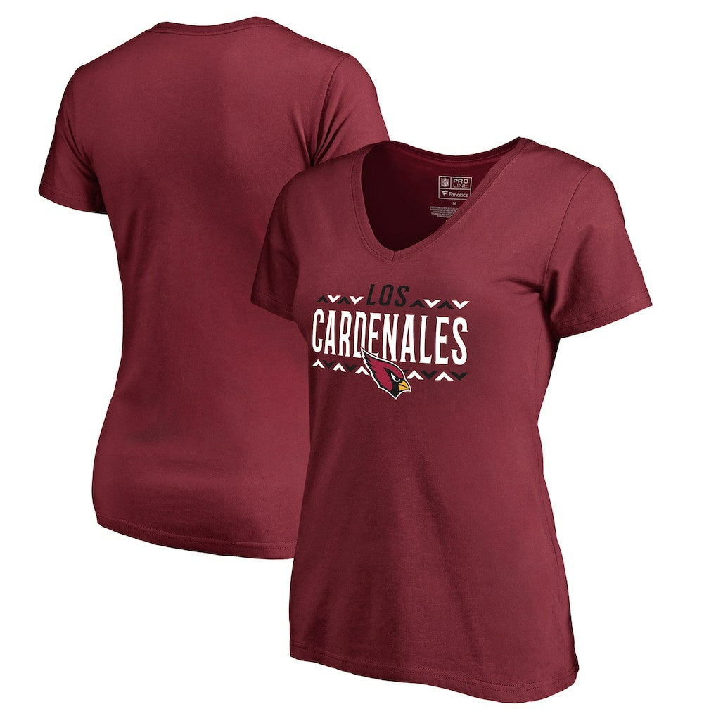 Arizona Cardinals Women's Arriba V-Neck T-Shirt - Cardinal T-shirts