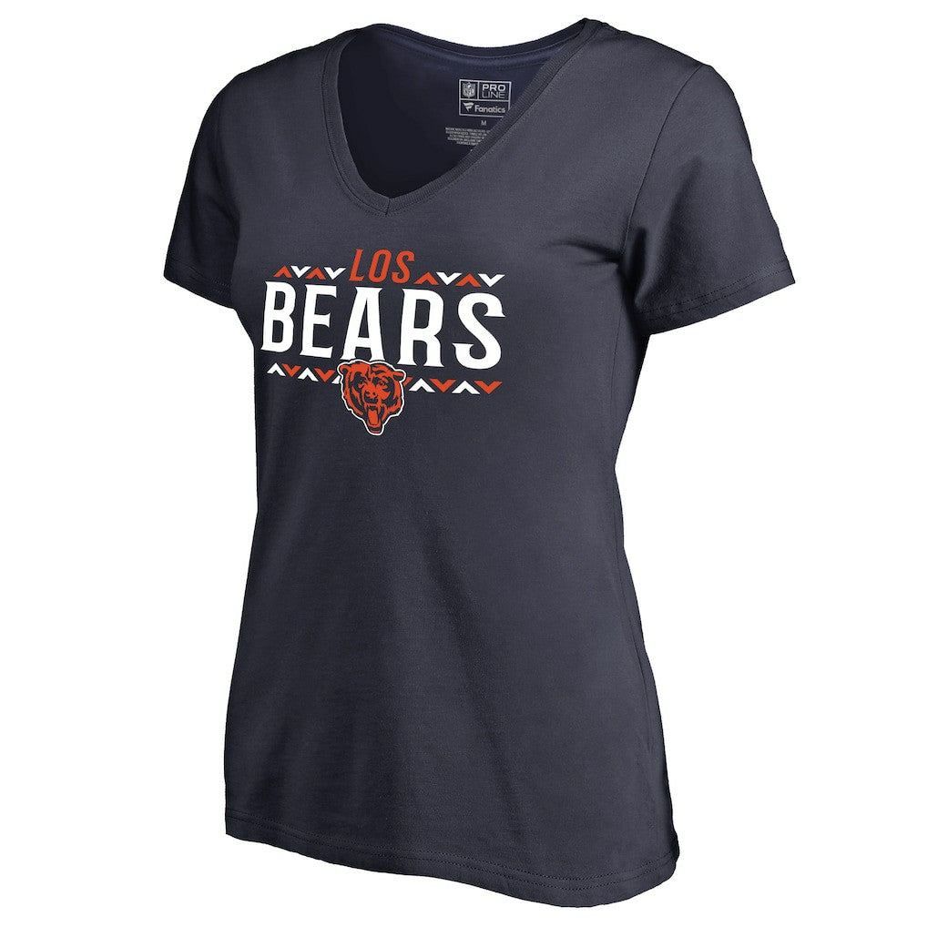 Chicago Bears Women's Arriba V-Neck T-Shirt - Navy T-shirts