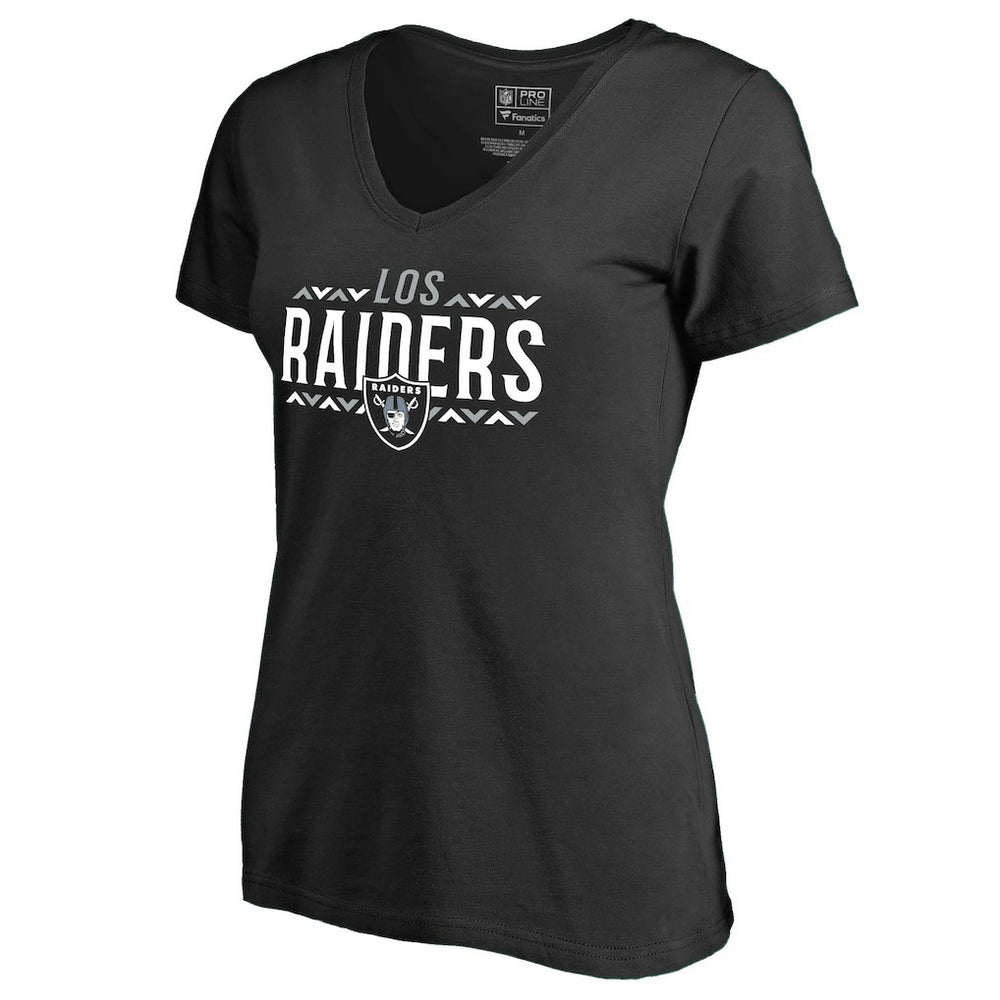 Las Vegas Raiders Women's Arriba V-Neck T-Shirt - Black T-shirts