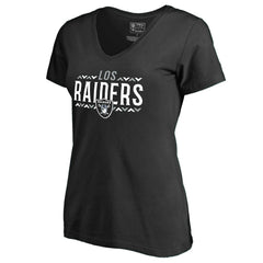 Las Vegas Raiders Women's Arriba V-Neck T-Shirt - Black T-shirts