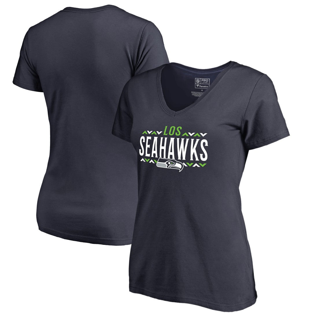 Seattle Seahawks Women's Arriba V-Neck T-Shirt - Navy T-shirts