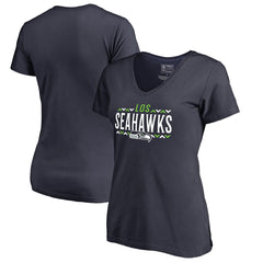 Seattle Seahawks Women's Arriba V-Neck T-Shirt - Navy T-shirts