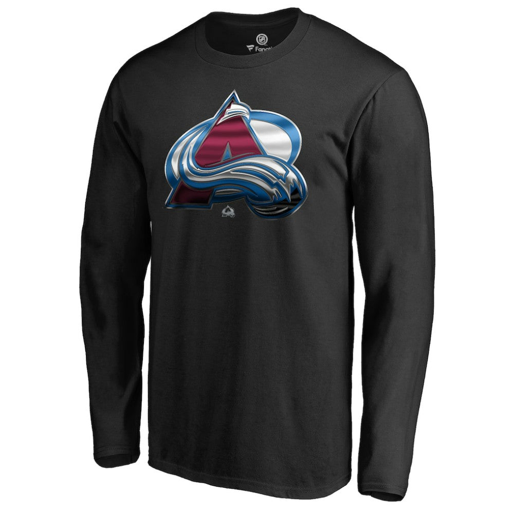 Colorado Avalanche Midnight Mascot Long Sleeve T-Shirt - Black | US 2874740