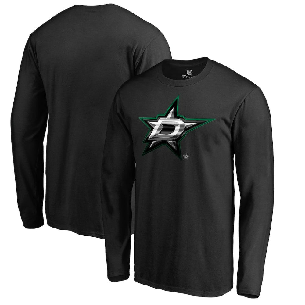 Dallas Stars Midnight Mascot Long Sleeve T-Shirt - Black | US 2874742
