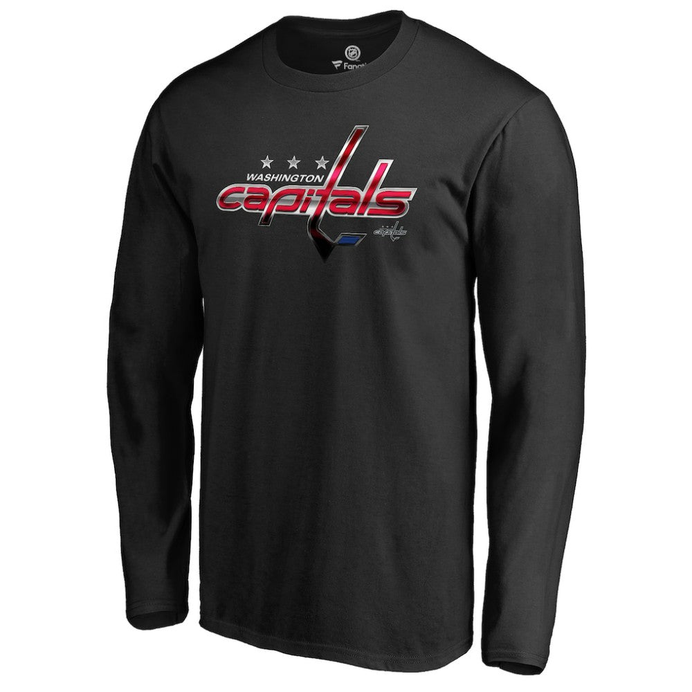Washington Capitals Midnight Mascot Long Sleeve T-Shirt - Black | US 2874762
