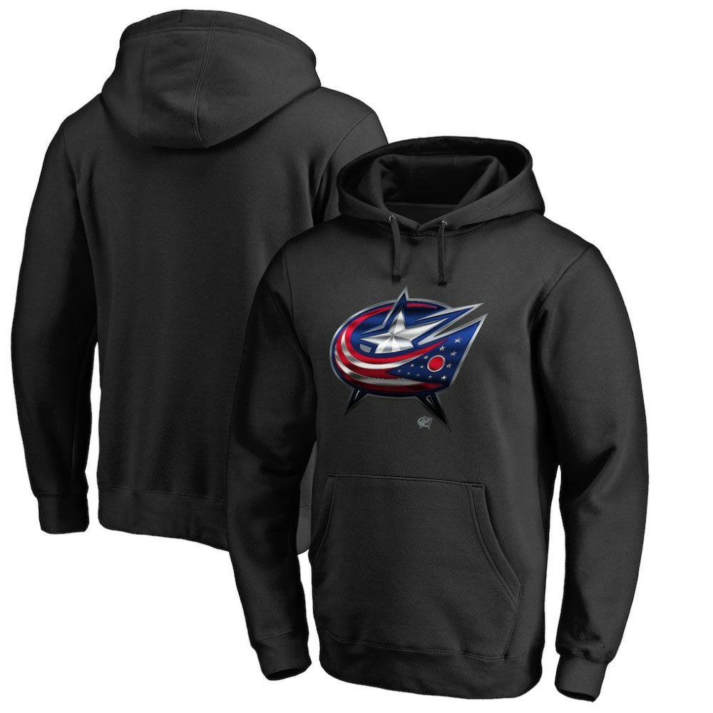 Columbus Blue Jackets Midnight Mascot Pullover Hoodie - Black | US 2874772