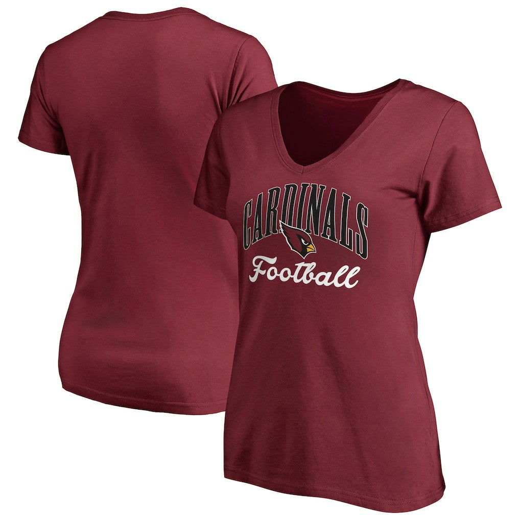 Arizona Cardinals Women's Victory Script V-Neck T-Shirt - Cardinal T-shirts