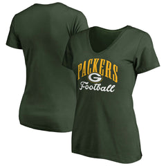 Green Bay Packers Women's Victory Script V-Neck T-Shirt -Green