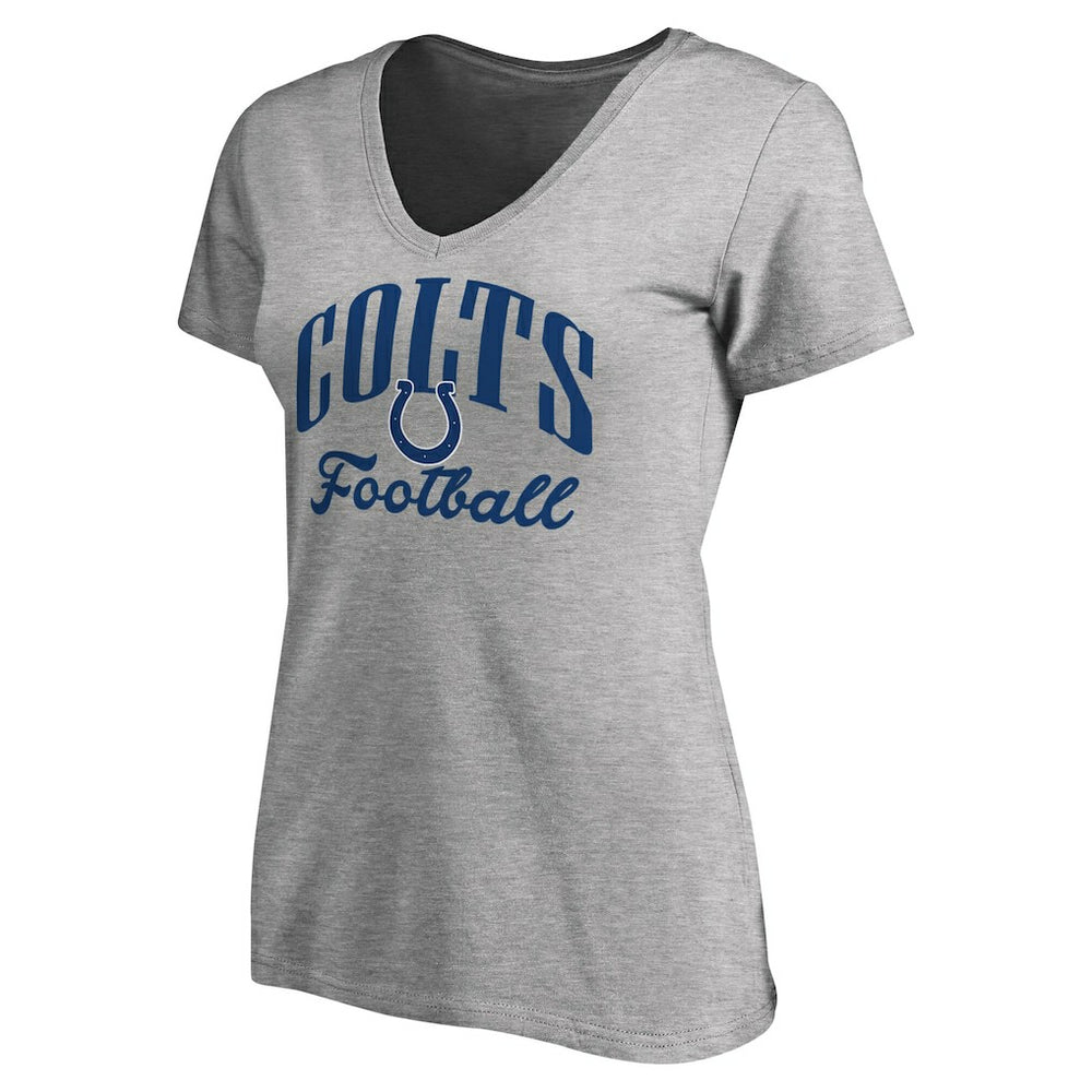 Indianapolis Colts Women's Victory Script V-Neck T-Shirt - Heather Gray T-shirts