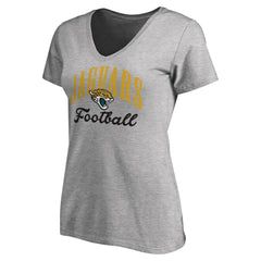 Jacksonville Jaguars Women's Victory Script V-Neck T-Shirt - Heathered Gray T-shirts