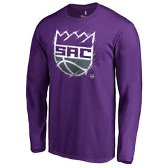 Sacramento Kings Splatter Logo Long Sleeve T-Shirt Purple outlet