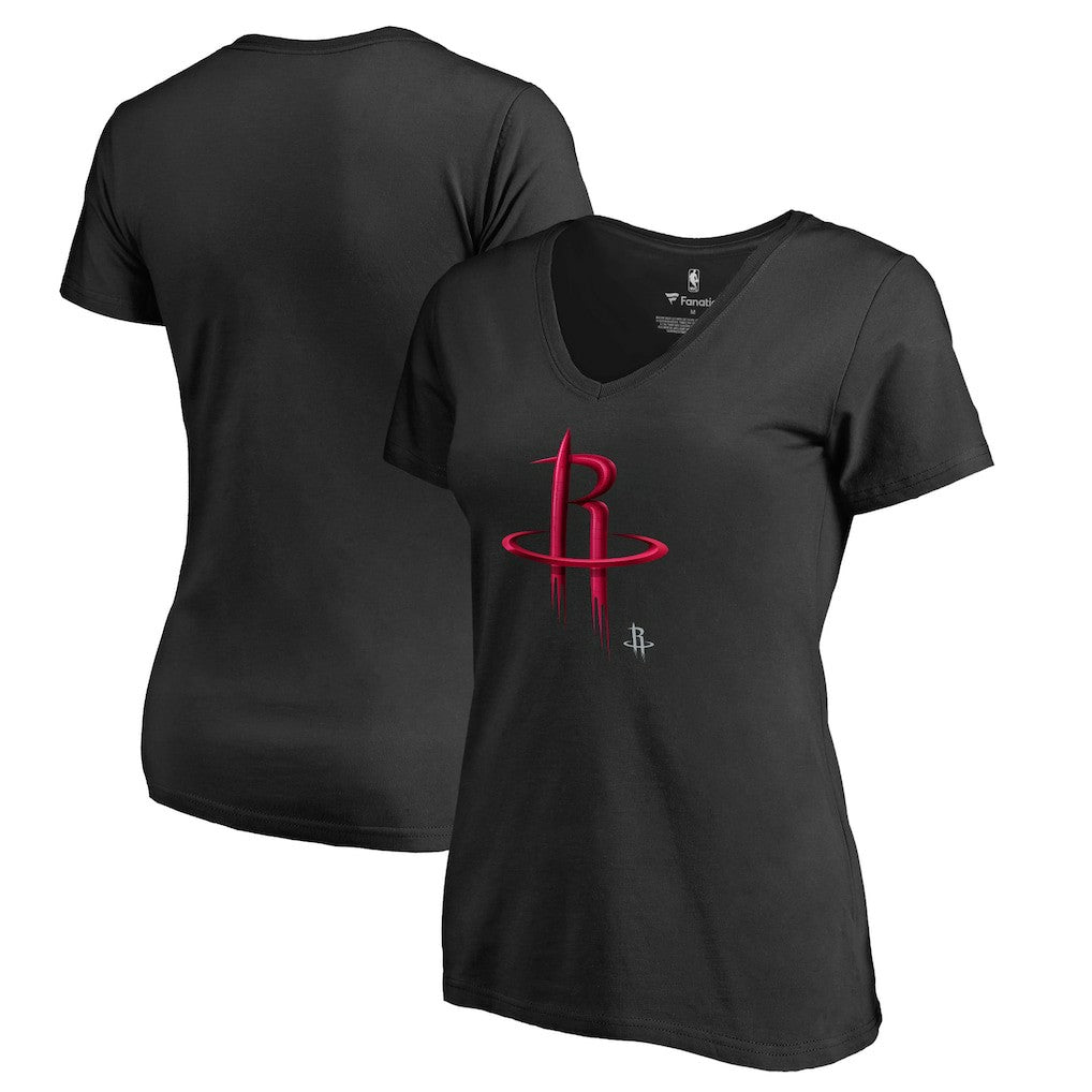 Houston Rockets Women's Midnight Mascot V-Neck T-Shirt Black