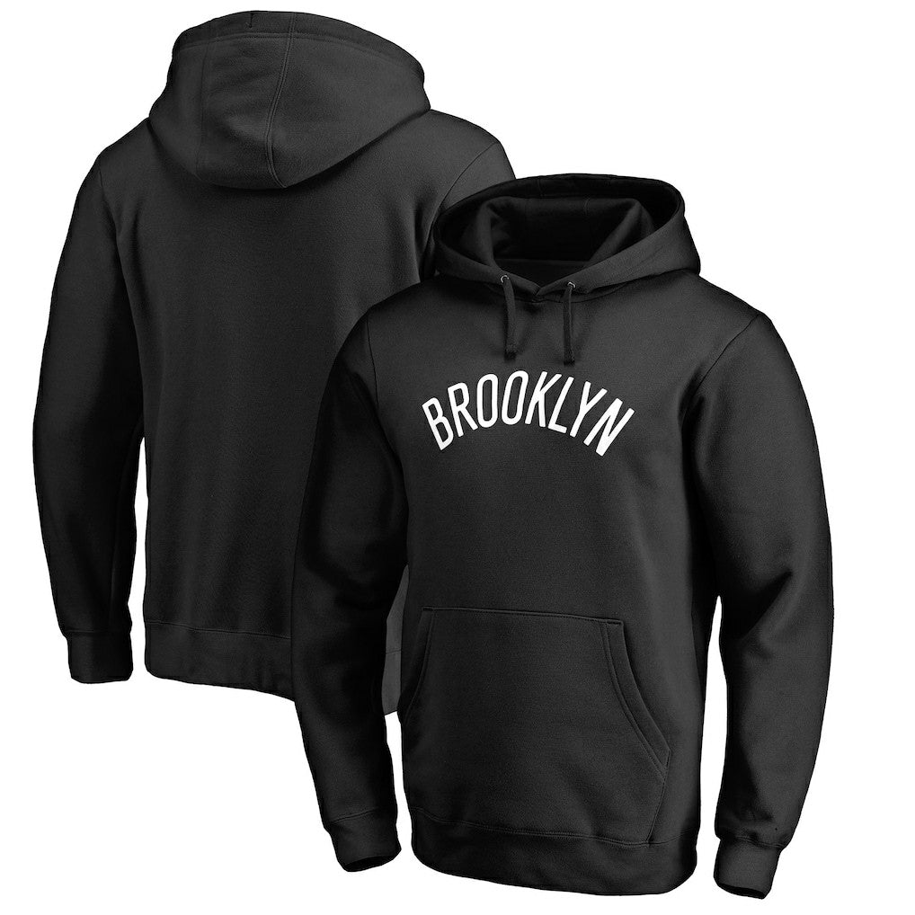 Brooklyn Nets Wordmark Pullover Hoodie Black outlet