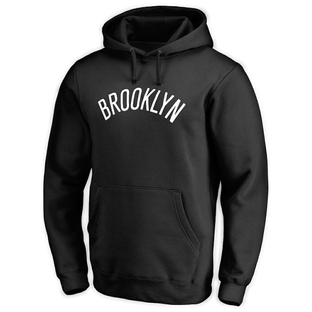 Brooklyn Nets Wordmark Pullover Hoodie Black outlet