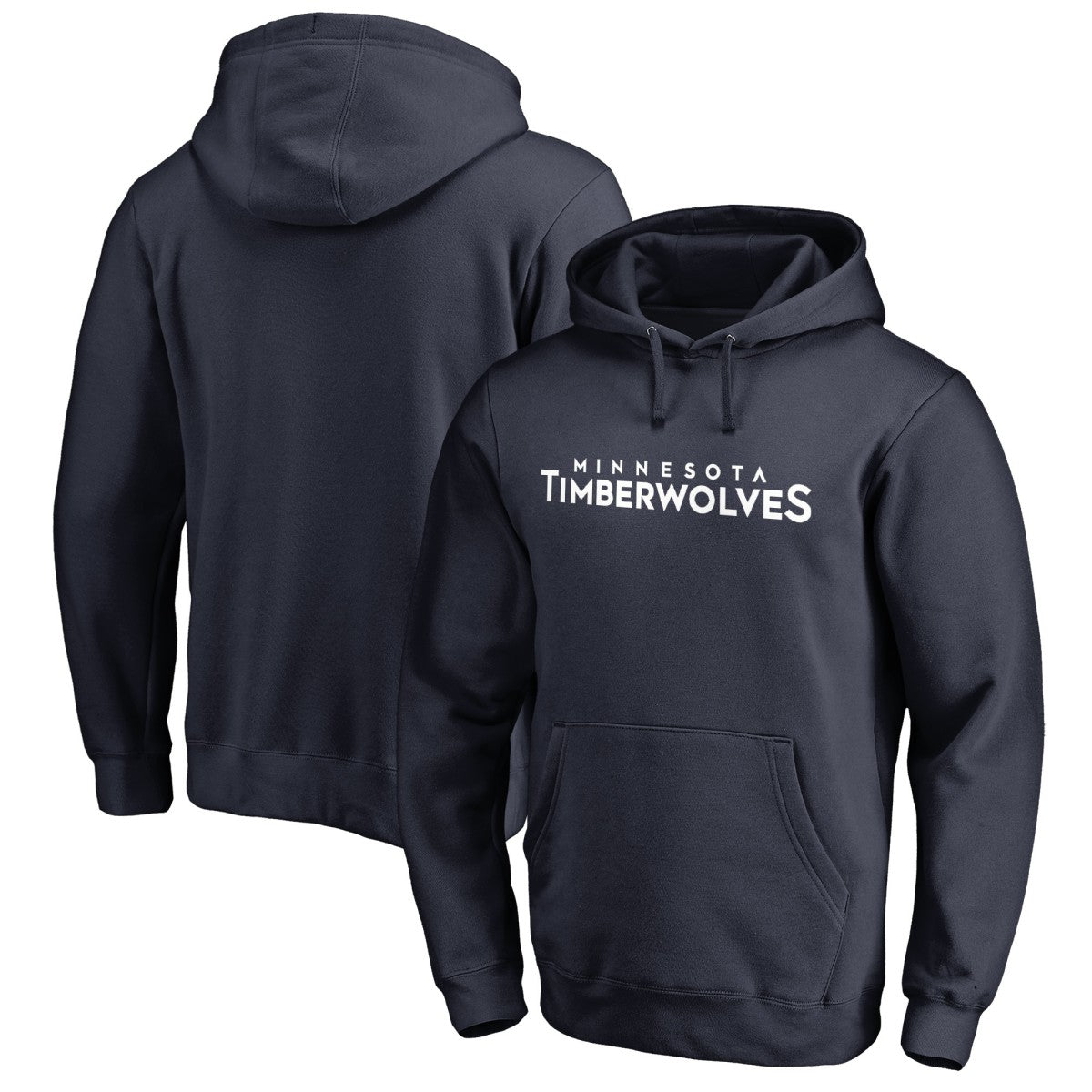 Minnesota Timberwolves Wordmark Pullover Hoodie Navy