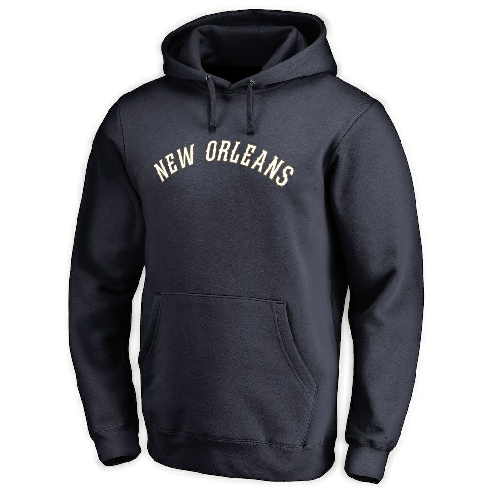 New Orleans Pelicans Wordmark Pullover Hoodie Navy