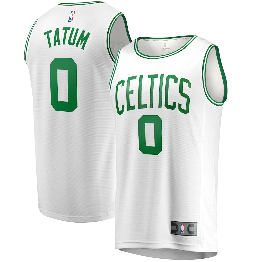Jayson Tatum Boston Celtics Fast Break Replica Away Jersey White Association Edition - Fanatics