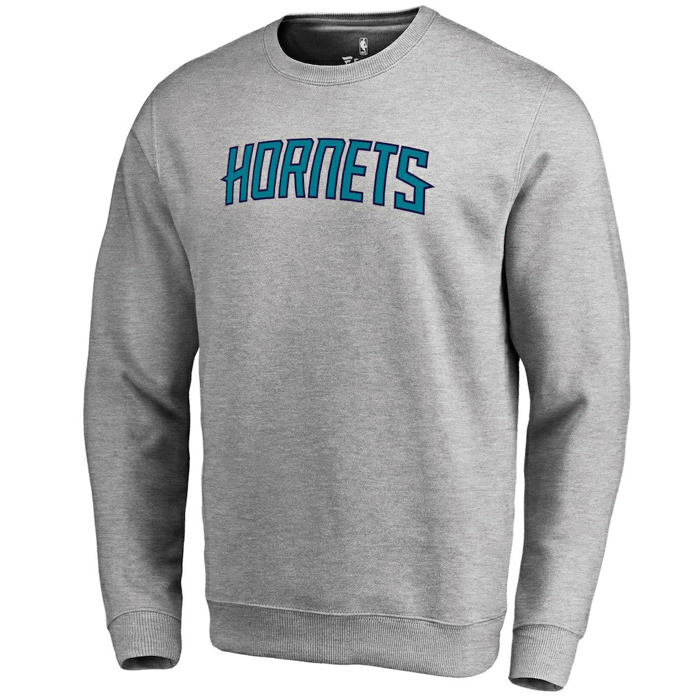 Charlotte Hornets Wordmark Pullover Sweatshirt Heathered Gray