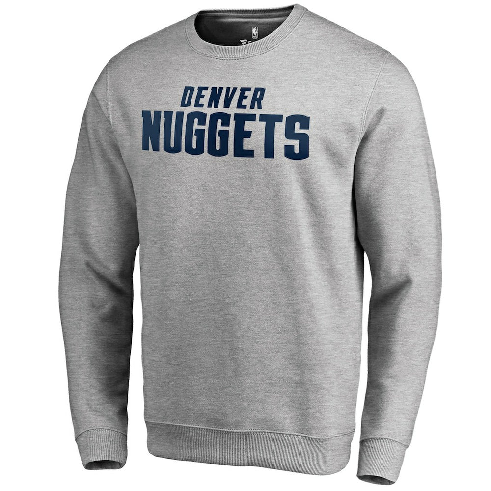 Denver Nuggets Wordmark Pullover Sweatshirt Heathered Gray outlet