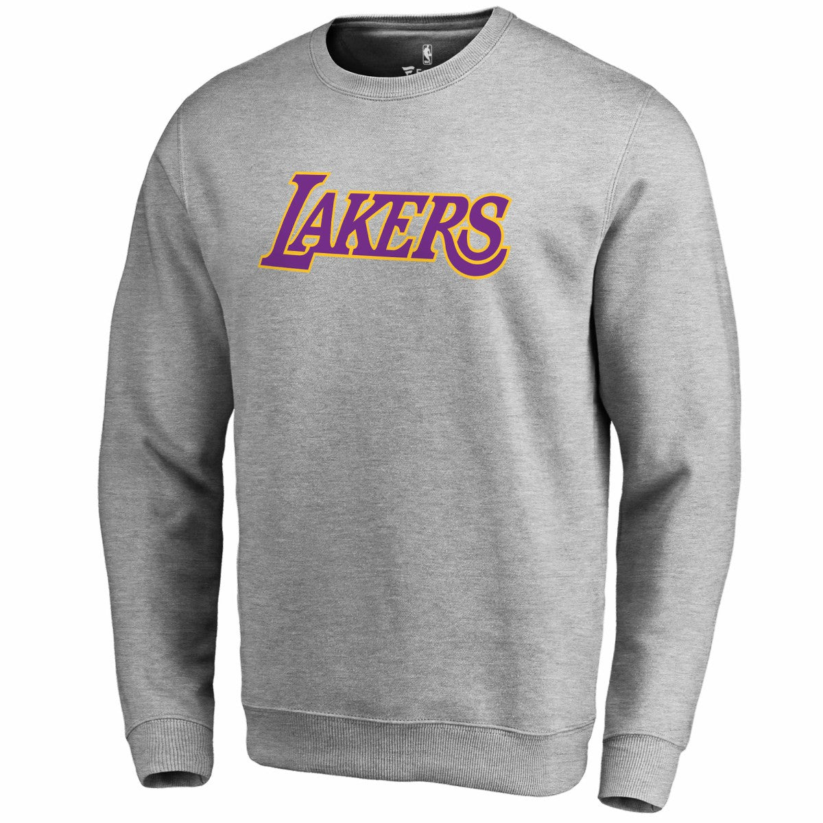 Los Angeles Lakers Wordmark Pullover Sweatshirt Heathered Gray