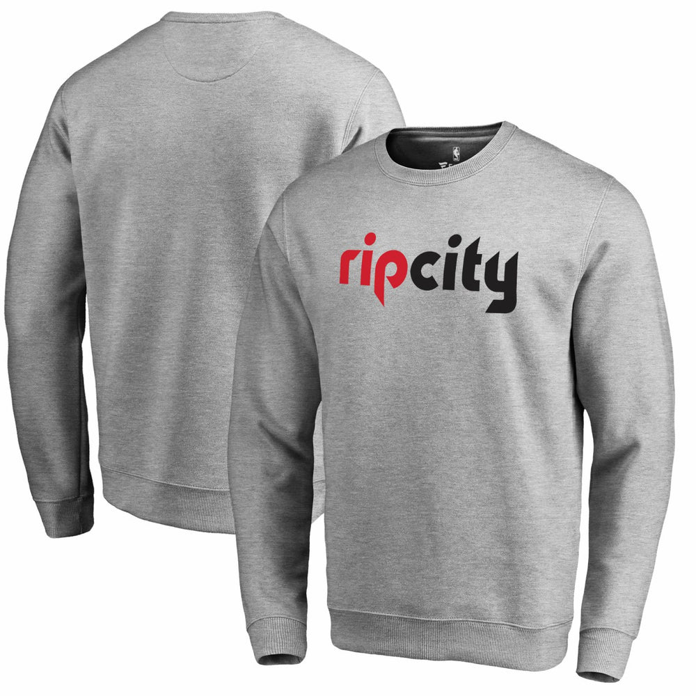 Portland Trail Blazers Wordmark Pullover Sweatshirt Heathered Gray outlet