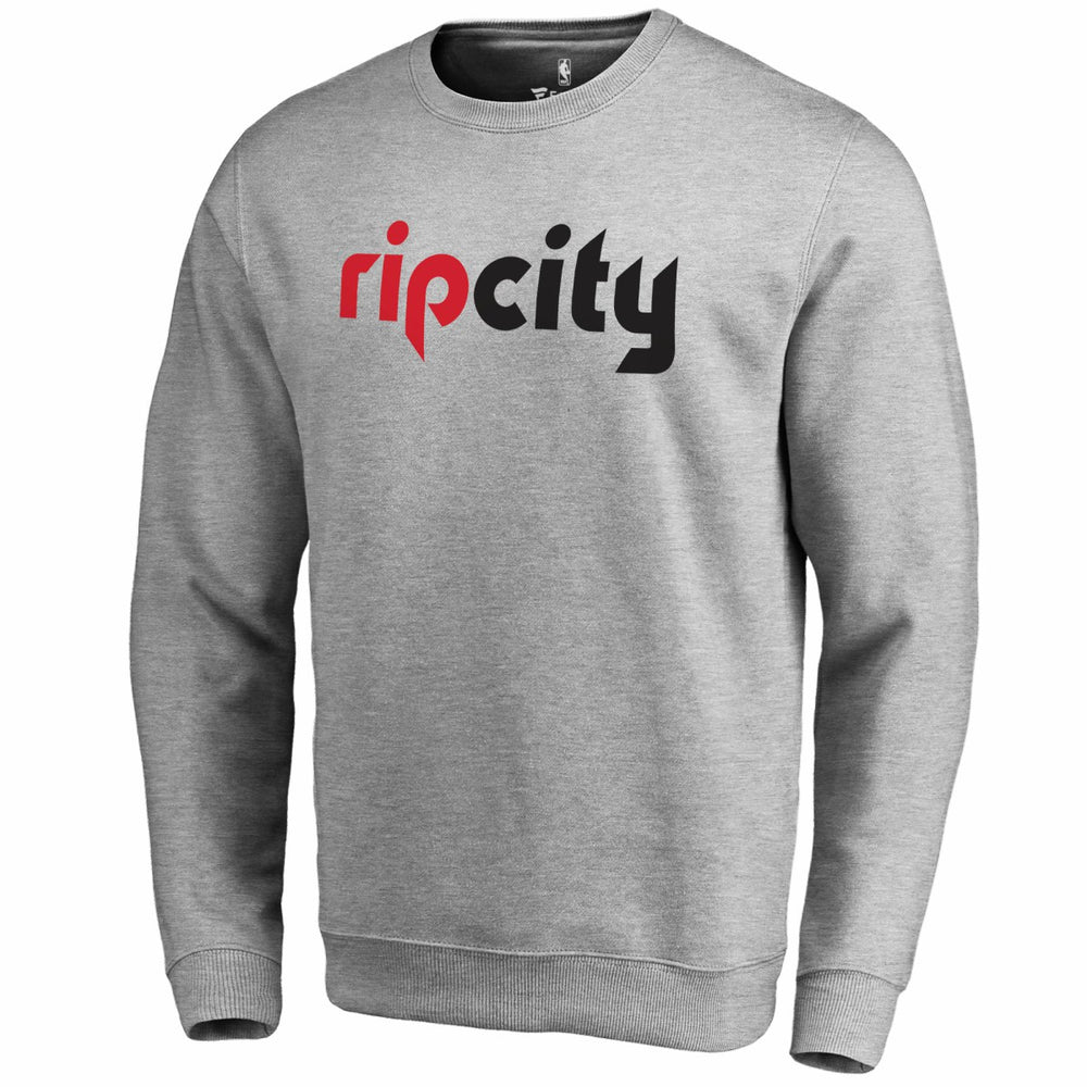 Portland Trail Blazers Wordmark Pullover Sweatshirt Heathered Gray outlet