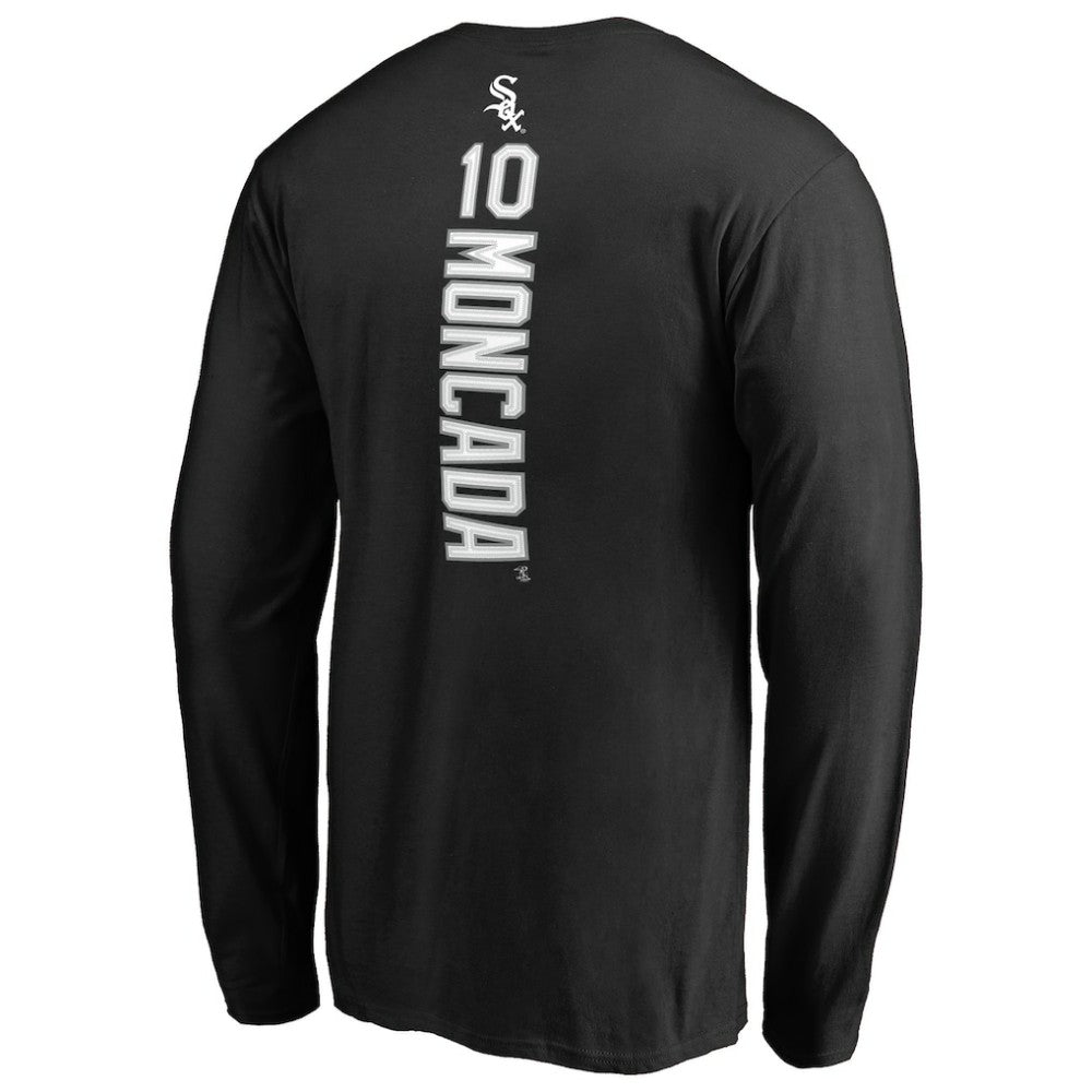 Yoan Moncada Chicago White Sox Backer Long Sleeve T-Shirt - Black T-shirts