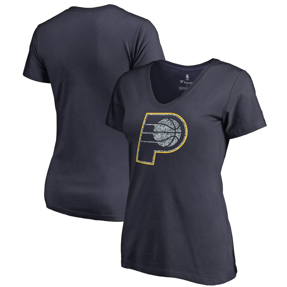 Indiana Pacers Women's Static Logo V-Neck T-Shirt Navy