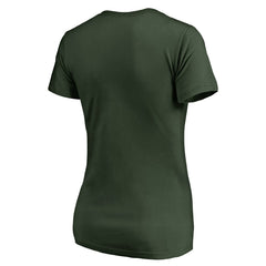 Milwaukee Bucks Women's Static Logo V-Neck T-Shirt Green