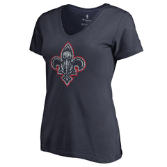 New Orleans Pelicans Women's Static Logo V-Neck T-Shirt Navy