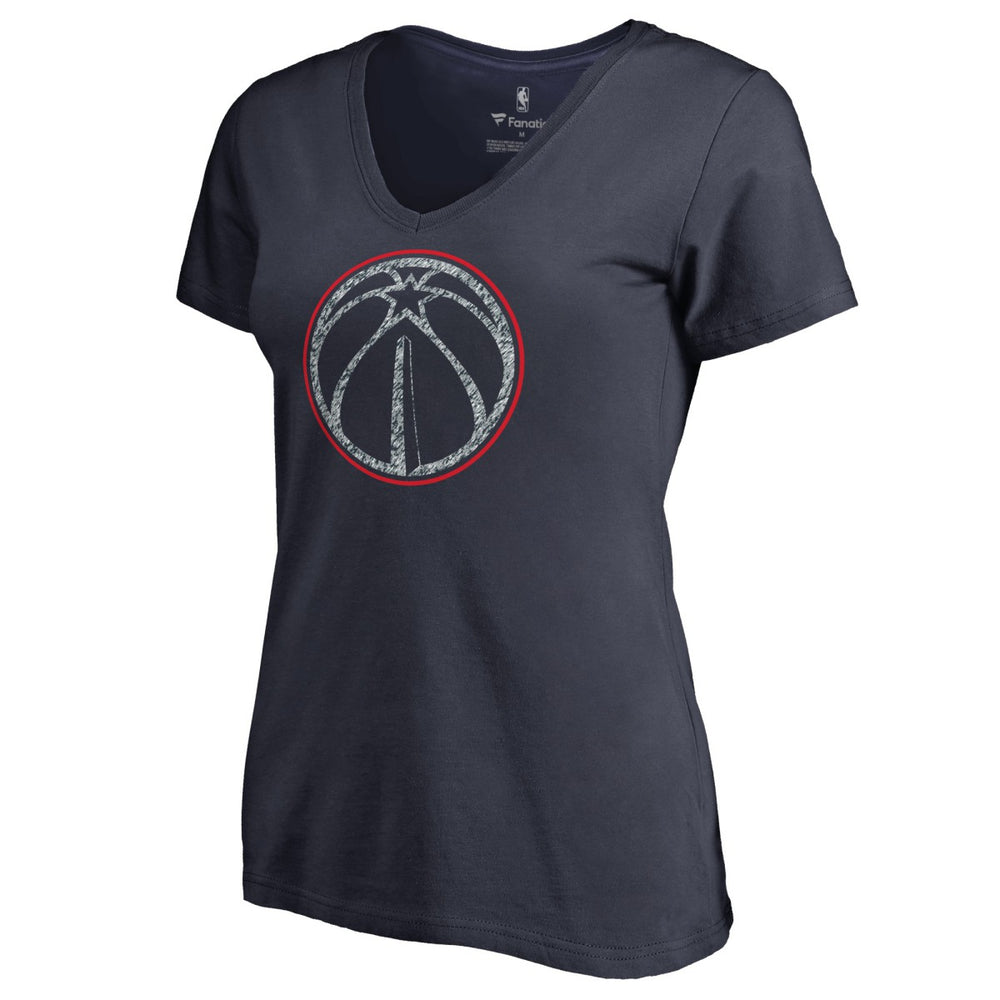 Washington Wizards Women's Static Logo V-Neck T-Shirt Navy
