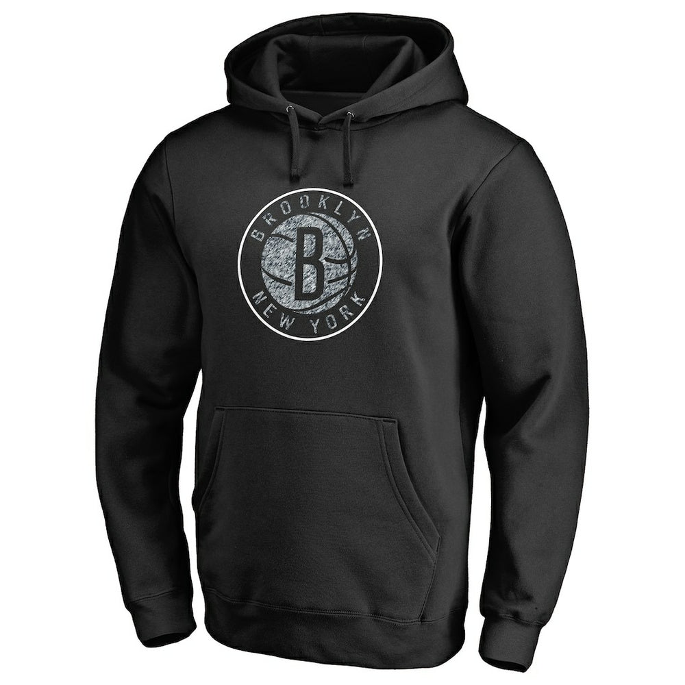 Brooklyn Nets Static Logo Pullover Hoodie Black