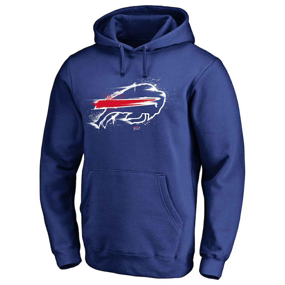 Buffalo Bills Splatter Logo Pullover Hoodie - Royal Hoodies