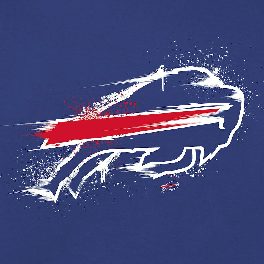 Buffalo Bills Splatter Logo Pullover Hoodie - Royal Hoodies