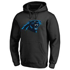 Carolina Panthers Splatter Logo Pullover Hoodie - Black Hoodies