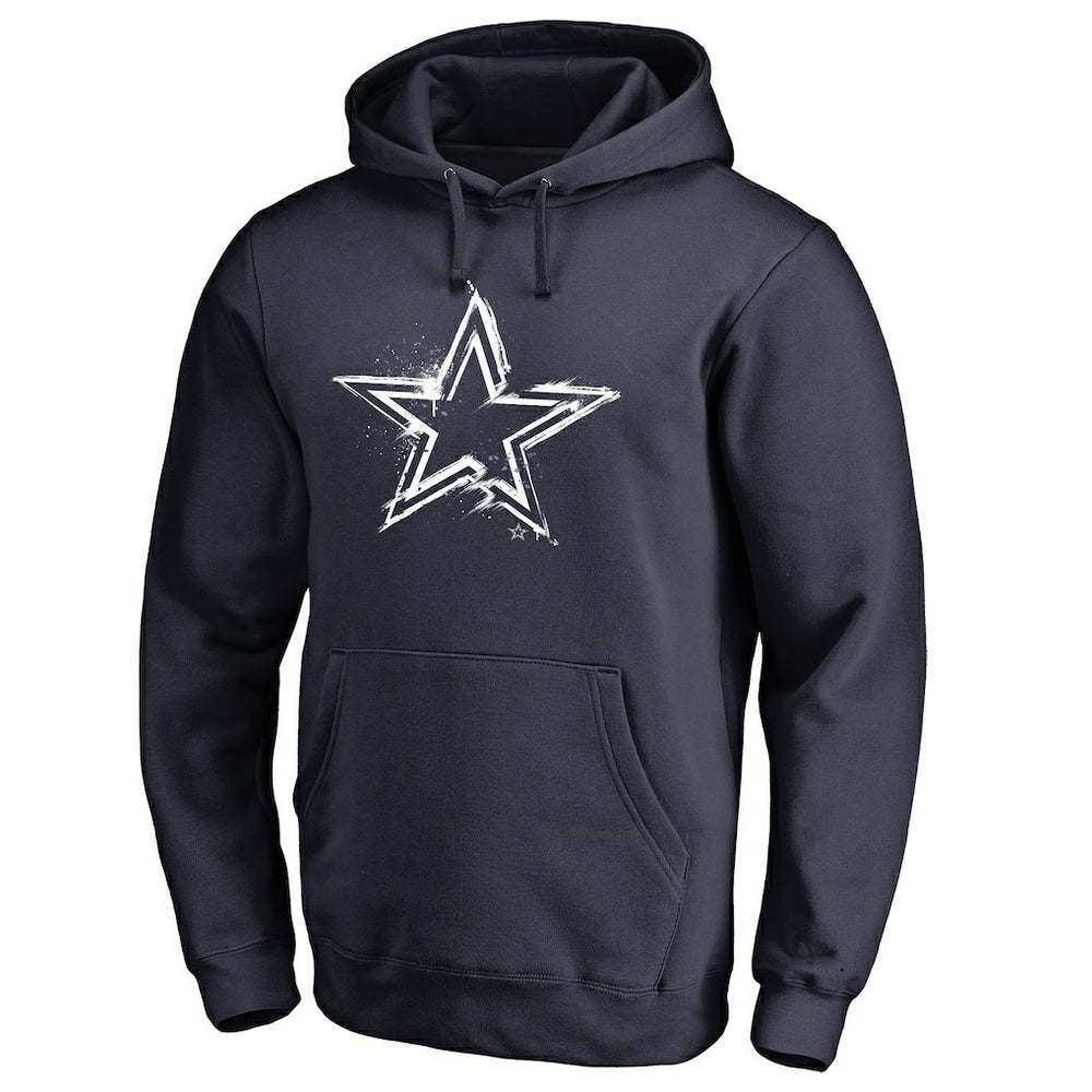 Dallas Cowboys Splatter Logo Pullover Hoodie - Navy Hoodies