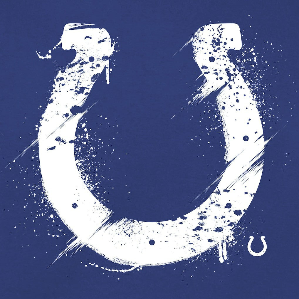 Indianapolis Colts Splatter Logo Pullover Hoodie - Royal Hoodies