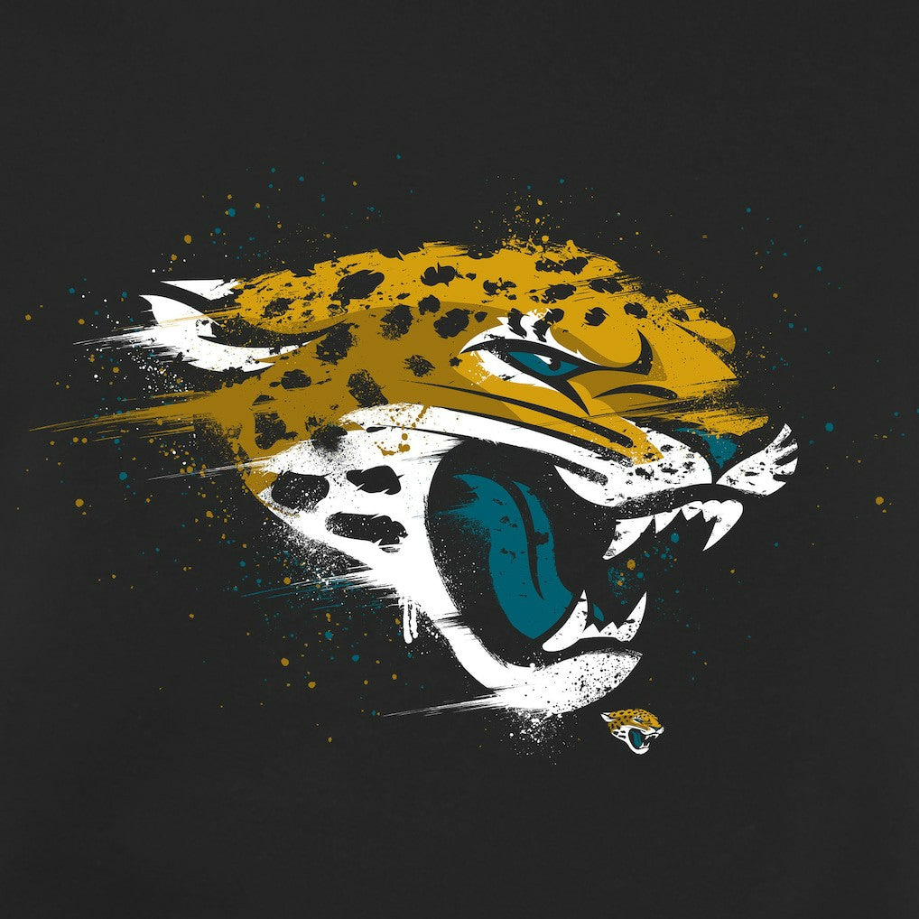 Jacksonville Jaguars Splatter Logo Pullover Hoodie - Black Hoodies