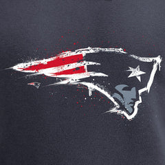 New England Patriots Splatter Logo Pullover Hoodie - Navy Hoodies