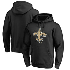 New Orleans Saints Splatter Logo Pullover Hoodie - Black Hoodies