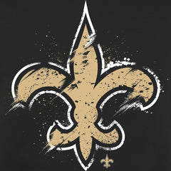 New Orleans Saints Splatter Logo Pullover Hoodie - Black Hoodies
