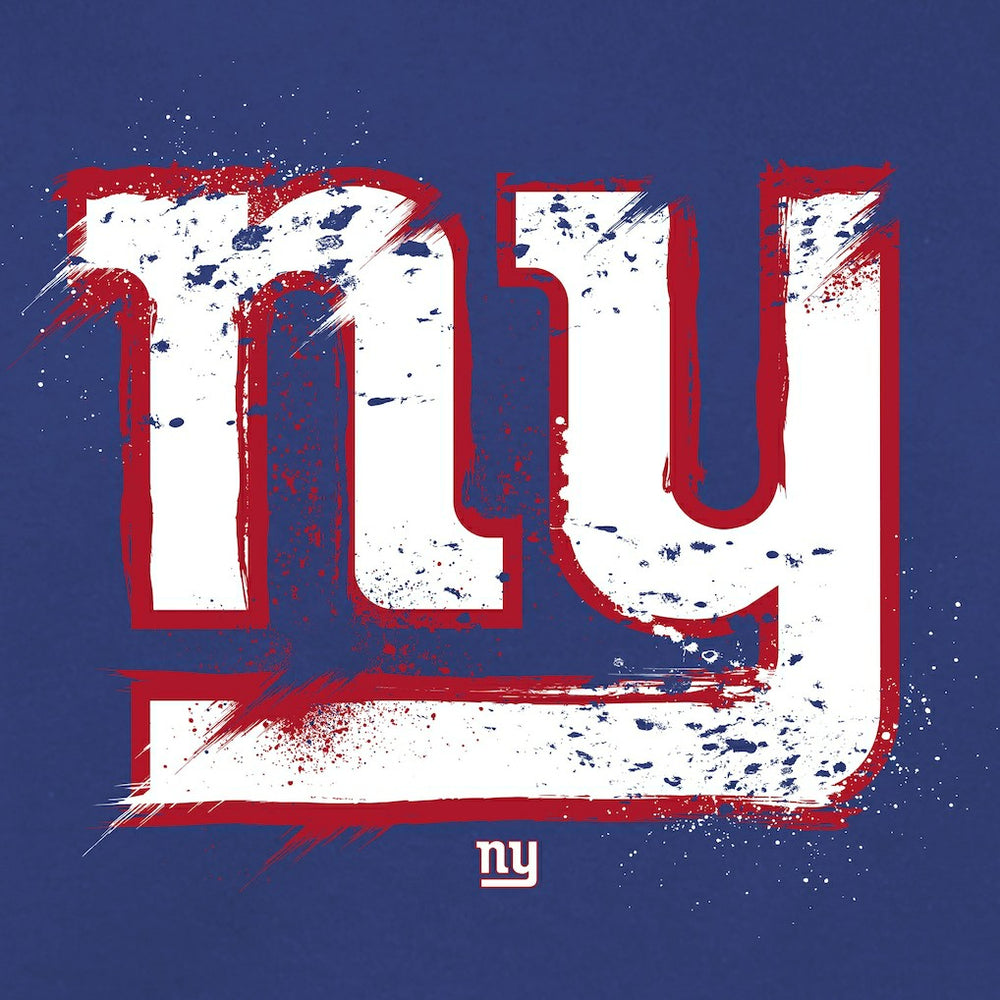 New York Giants Splatter Logo Pullover Hoodie - Royal Hoodies