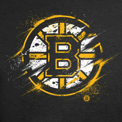 Boston Bruins Splatter Logo T-Shirt - Black | US 2902238