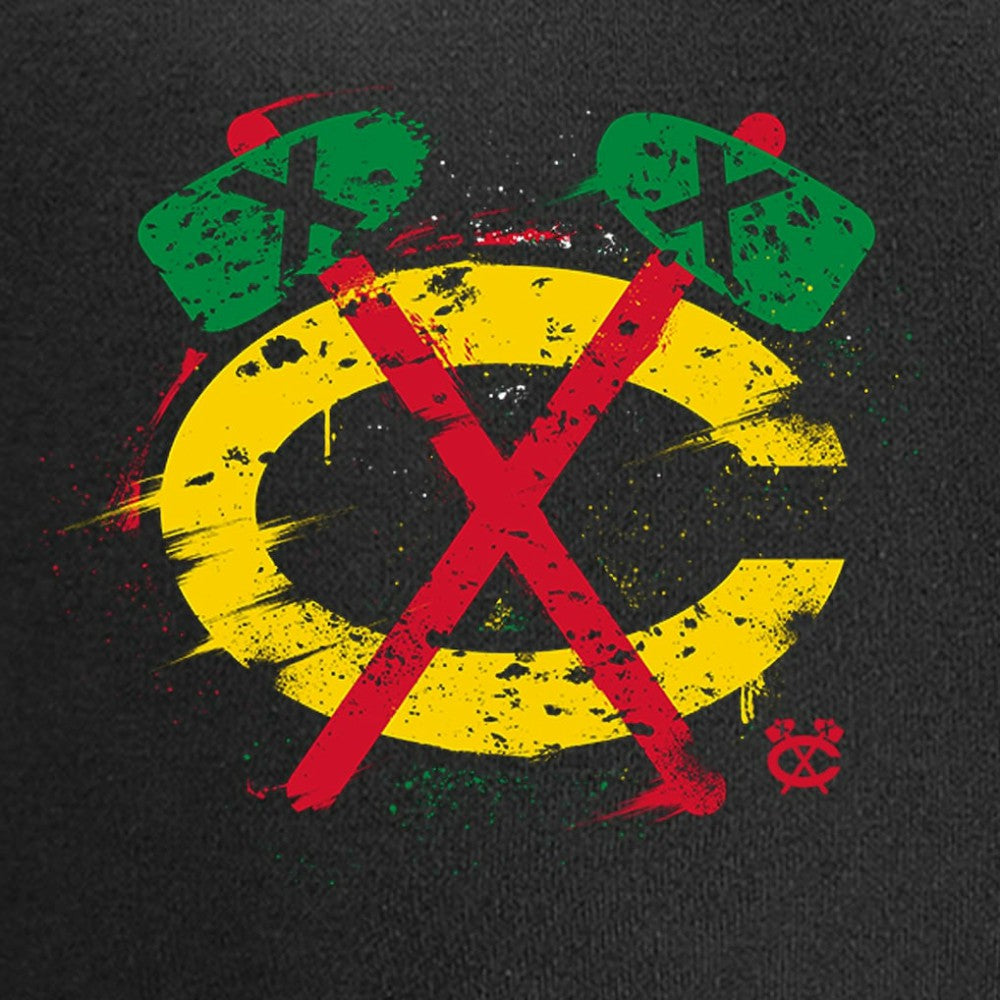Chicago Blackhawks Splatter Logo T-Shirt - Black | US 2902242