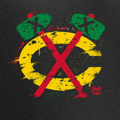 Chicago Blackhawks Splatter Logo T-Shirt - Black | US 2902242