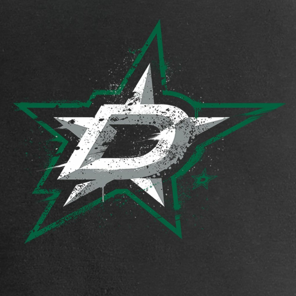 Dallas Stars Women's Splatter Logo V-Neck T-Shirt - Black | US 2902307