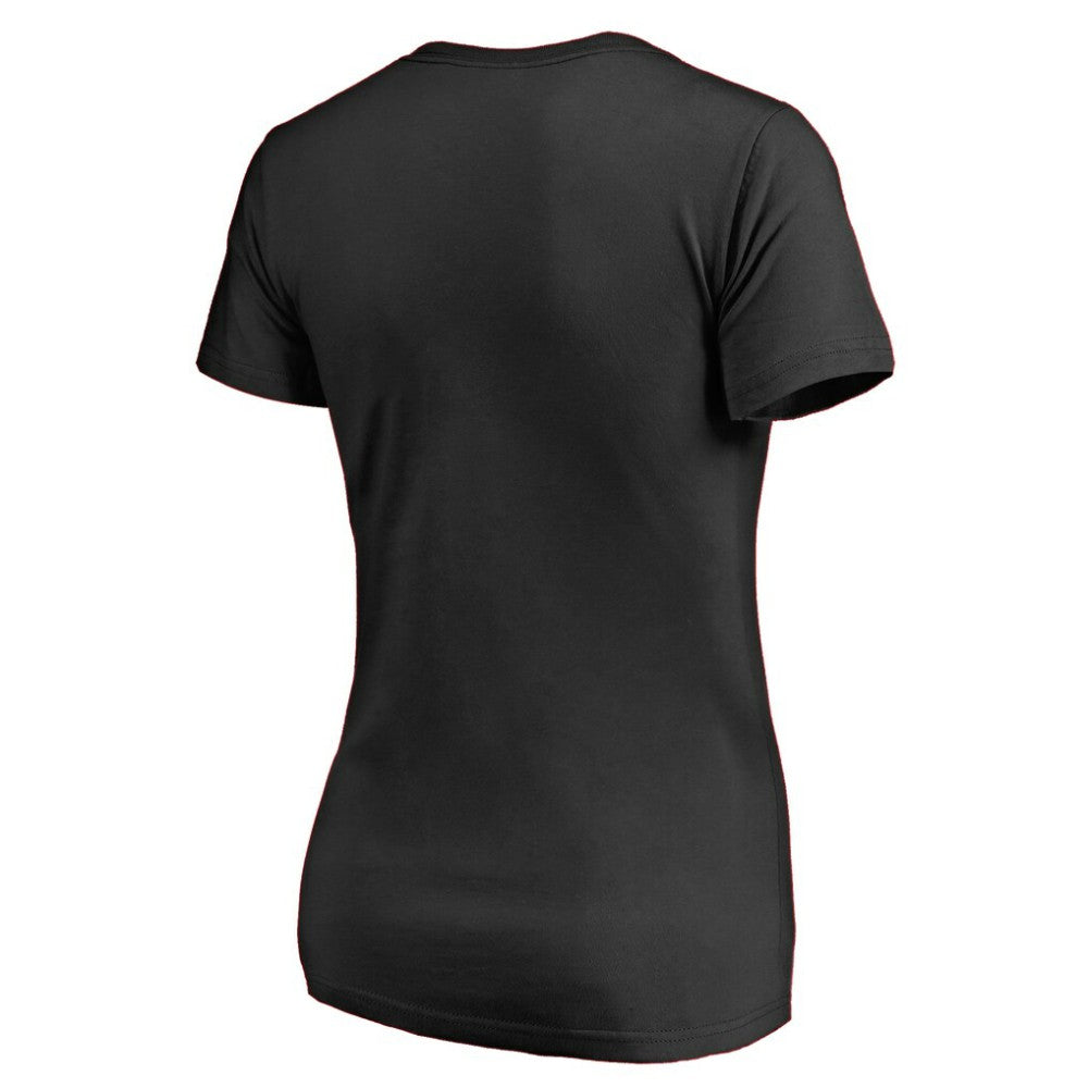 Dallas Stars Women's Splatter Logo V-Neck T-Shirt - Black | US 2902307