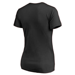 Dallas Stars Women's Splatter Logo V-Neck T-Shirt - Black | US 2902307