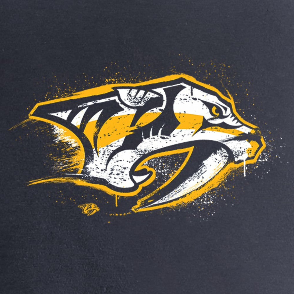 Nashville Predators Women's Splatter Logo V-Neck T-Shirt - Navy | US 2902314